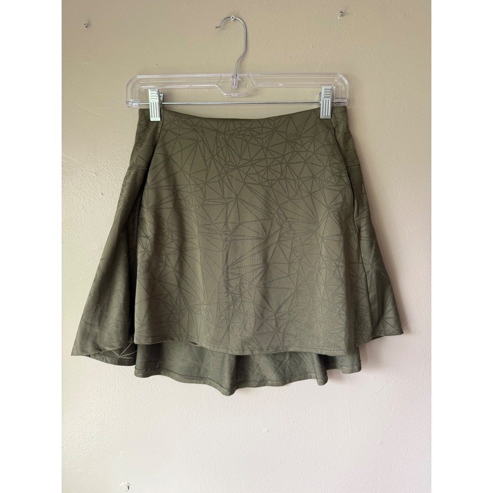 Nike Dri-FIT Olive Green Geometric Skort Women XS Tennis Golf Skirt Athletic